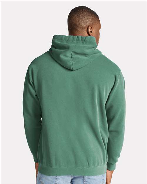 Comfort Colors 1567 Garment-Dyed Hooded Sweatshirt - Light Green - model back
