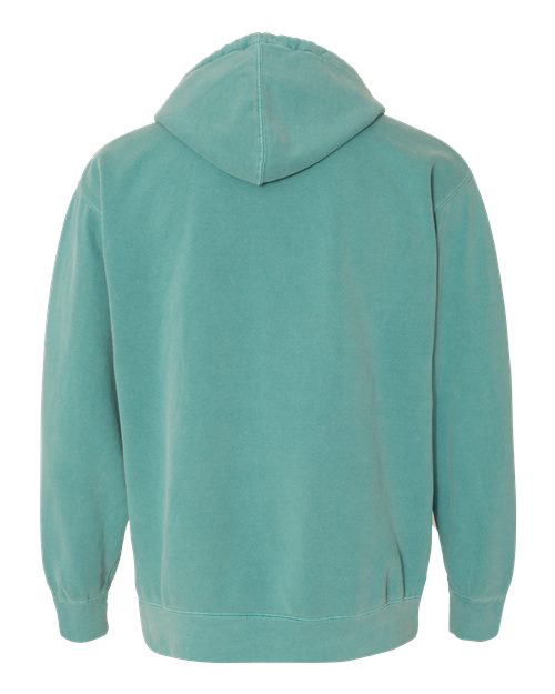 Comfort Colors 1567 Garment-Dyed Hooded Sweatshirt - Seafoam - back