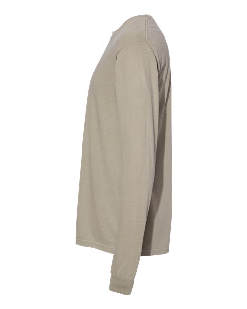 Comfort Colors 6014 Garment-Dyed Heavyweight Long Sleeve T-Shirt - Sandstone - side