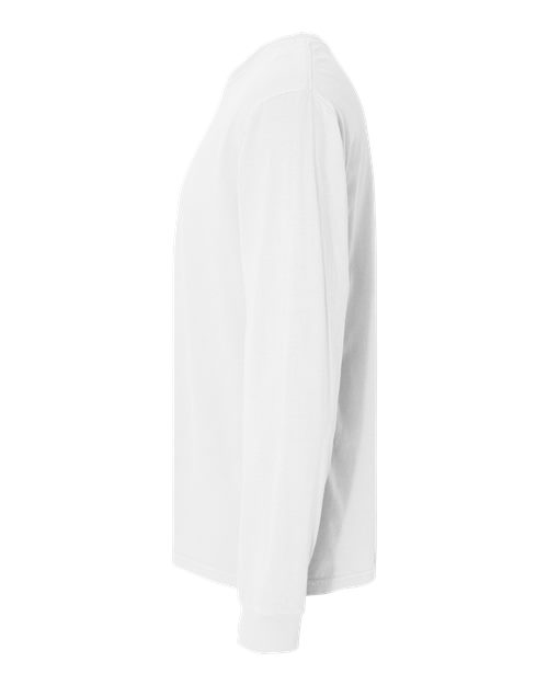 Comfort Colors 6014 Garment-Dyed Heavyweight Long Sleeve T-Shirt - White - side