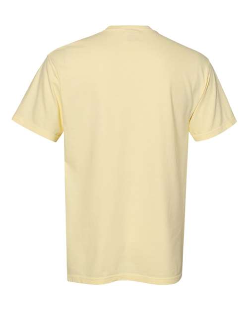 Comfort Colors 6030 Unisex Garment-Dyed Heavyweight Pocket T-Shirt - Banana - back