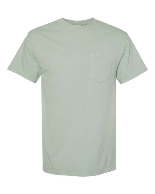 Comfort Colors 6030 Unisex Garment-Dyed Heavyweight Pocket T-Shirt - Bay - front
