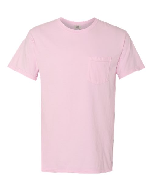 Comfort Colors 6030 Unisex Garment-Dyed Heavyweight Pocket T-Shirt - Blossom - front