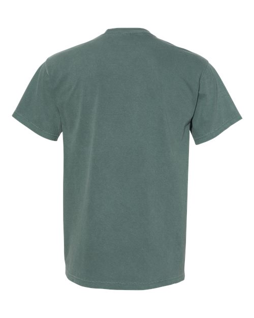 Comfort Colors 6030 Unisex Garment-Dyed Heavyweight Pocket T-Shirt - Blue Spruce - back