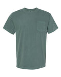 Comfort Colors 6030 Unisex Garment-Dyed Heavyweight Pocket T-Shirt - Blue Spruce - front
