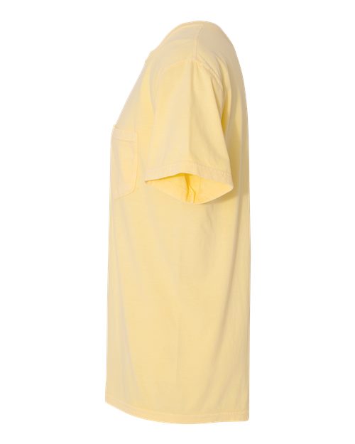 Comfort Colors 6030 Unisex Garment-Dyed Heavyweight Pocket T-Shirt - Butter - side