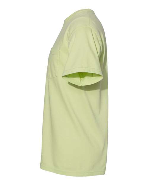 Comfort Colors 6030 Unisex Garment-Dyed Heavyweight Pocket T-Shirt - Celadon - side