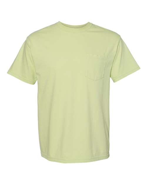 Comfort Colors 6030 Unisex Garment-Dyed Heavyweight Pocket T-Shirt - Celadon - front