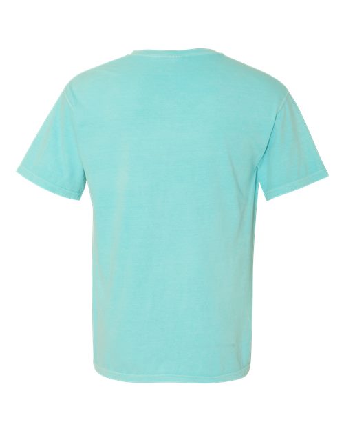 Comfort Colors 6030 Unisex Garment-Dyed Heavyweight Pocket T-Shirt - Chalky Mint - back