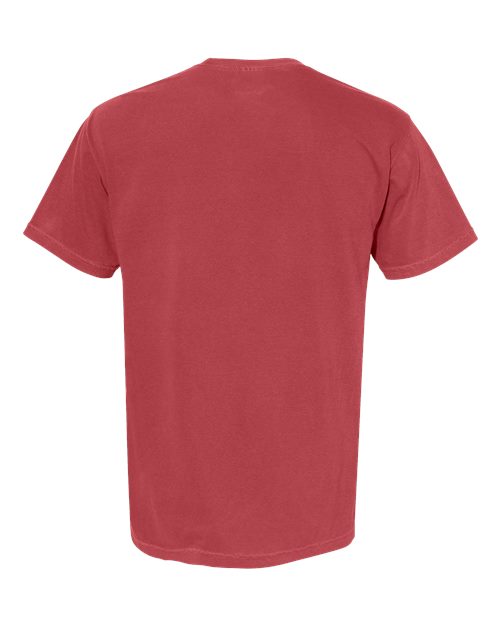 Comfort Colors 6030 Unisex Garment-Dyed Heavyweight Pocket T-Shirt - Chili - back
