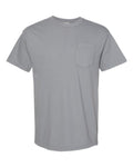 Comfort Colors 6030 Unisex Garment-Dyed Heavyweight Pocket T-Shirt - Granite - front