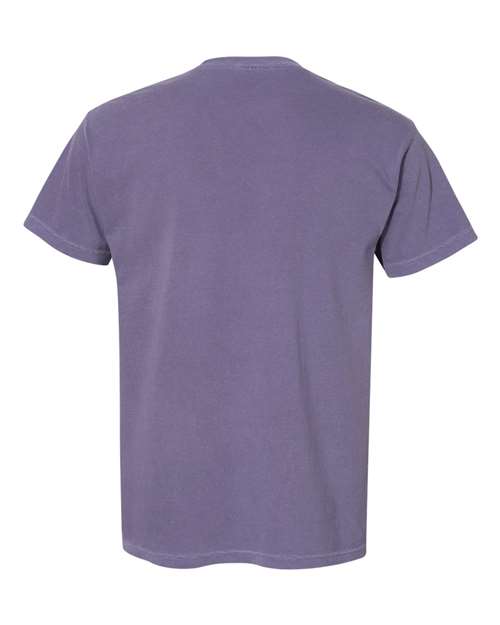 Comfort Colors 6030 Unisex Garment-Dyed Heavyweight Pocket T-Shirt - Grape - back