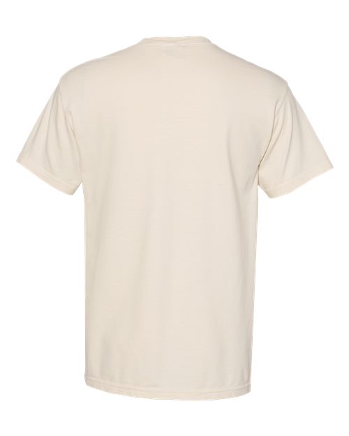 Comfort Colors 6030 Unisex Garment-Dyed Heavyweight Pocket T-Shirt - Ivory - back