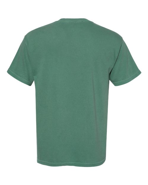 Comfort Colors 6030 Unisex Garment-Dyed Heavyweight Pocket T-Shirt - Light Green - back