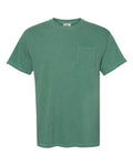 Comfort Colors 6030 Unisex Garment-Dyed Heavyweight Pocket T-Shirt - Light Green - front