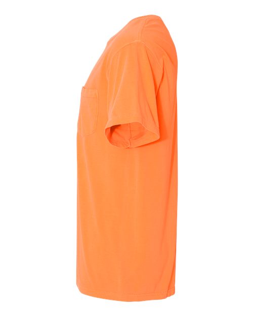 Comfort Colors 6030 Unisex Garment-Dyed Heavyweight Pocket T-Shirt - Melon - side