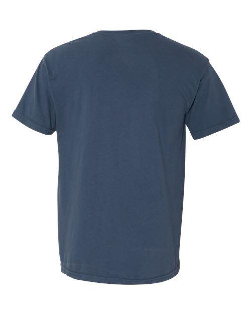 Comfort Colors 6030 Unisex Garment-Dyed Heavyweight Pocket T-Shirt - Midnight - back