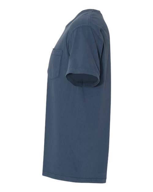Comfort Colors 6030 Unisex Garment-Dyed Heavyweight Pocket T-Shirt - Midnight - side
