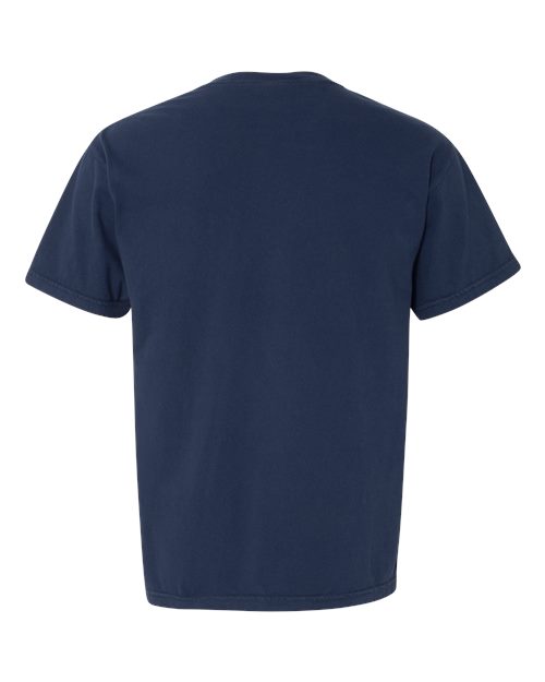 Comfort Colors 6030 Unisex Garment-Dyed Heavyweight Pocket T-Shirt - True Navy - back