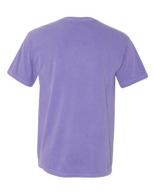 Comfort Colors 6030 Unisex Garment-Dyed Heavyweight Pocket T-Shirt - Violet - back