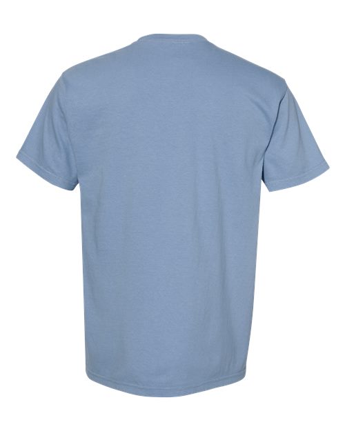 Comfort Colors 6030 Unisex Garment-Dyed Heavyweight Pocket T-Shirt - Washed Denim - back