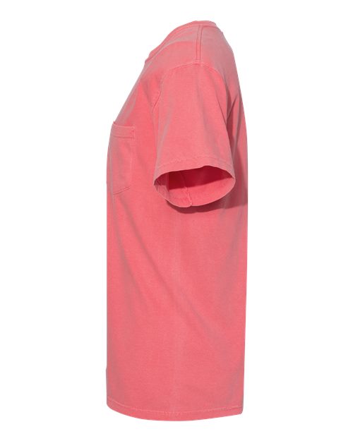 Comfort Colors 6030 Unisex Garment-Dyed Heavyweight Pocket T-Shirt - Watermelon - side
