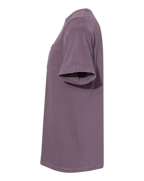 Comfort Colors 6030 Unisex Garment-Dyed Heavyweight Pocket T-Shirt - Wine - side