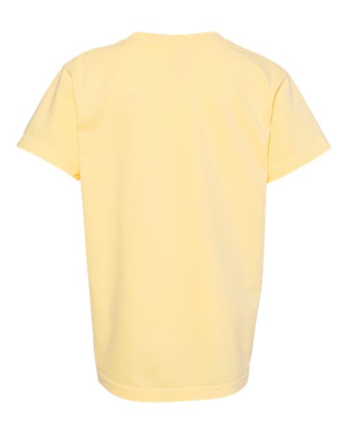 Comfort Colors 9018 Youth Garment-Dyed Heavyweight T-Shirt - Butter - back