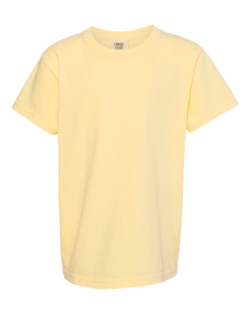 Comfort Colors 9018 Youth Garment-Dyed Heavyweight T-Shirt - Butter - front