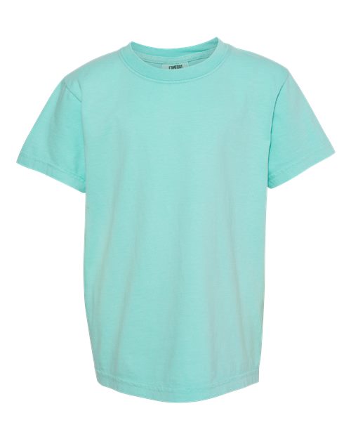 Comfort Colors 9018 Youth Garment-Dyed Heavyweight T-Shirt - Chalky Mint - front