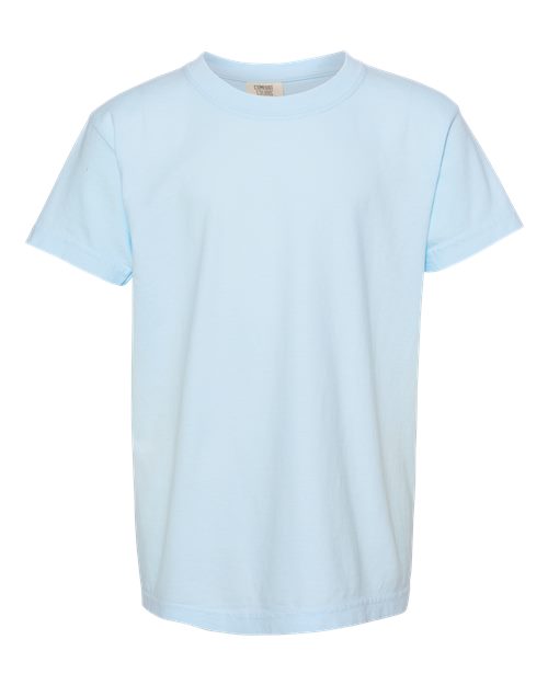 Comfort Colors 9018 Youth Garment-Dyed Heavyweight T-Shirt - Chambray - front