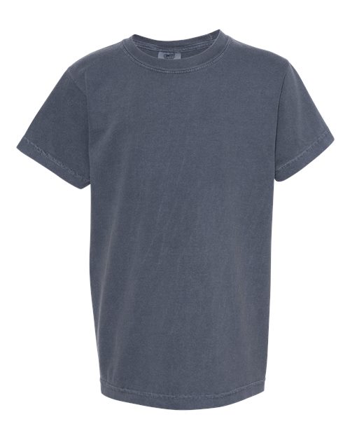 Comfort Colors 9018 Youth Garment-Dyed Heavyweight T-Shirt - Denim - front