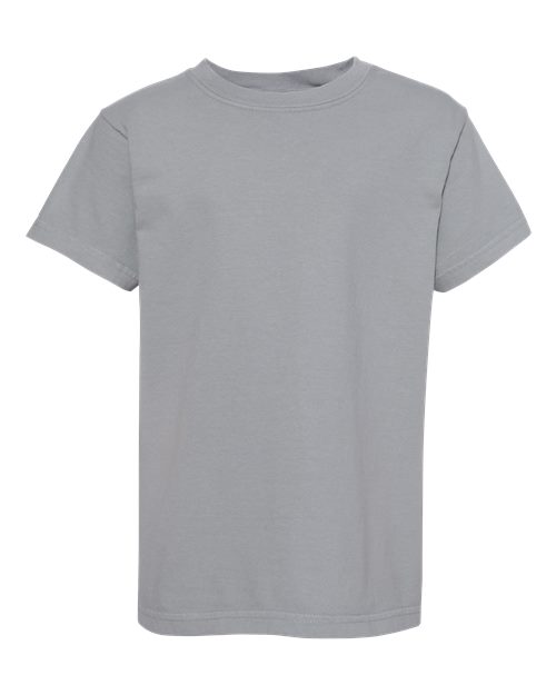 Comfort Colors 9018 Youth Garment-Dyed Heavyweight T-Shirt - Granite - front