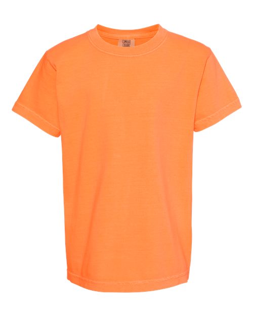 Comfort Colors 9018 Youth Garment-Dyed Heavyweight T-Shirt - Melon - front