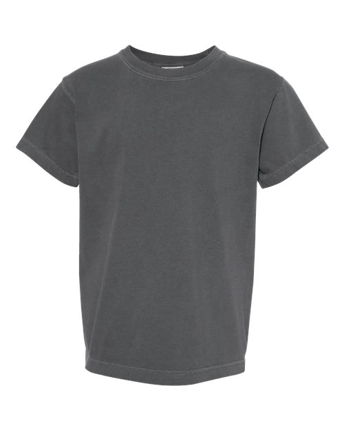 Comfort Colors 9018 Youth Garment-Dyed Heavyweight T-Shirt - Pepper - front