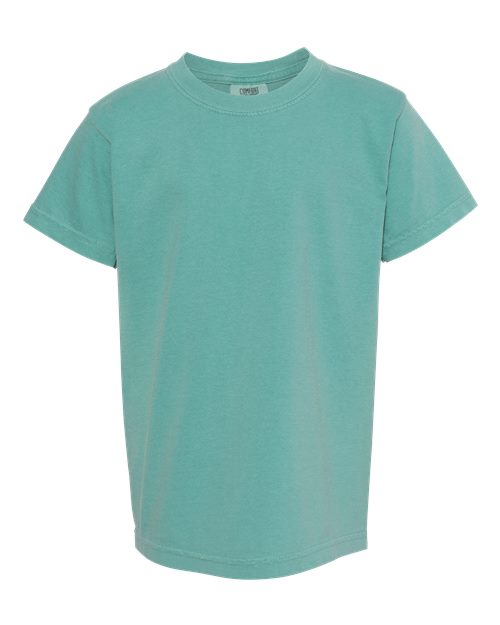 Comfort Colors 9018 Youth Garment-Dyed Heavyweight T-Shirt - Seafoam - front