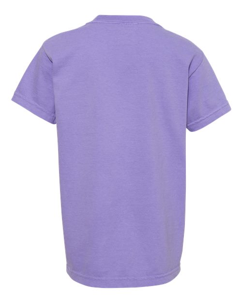 Comfort Colors 9018 Youth Garment-Dyed Heavyweight T-Shirt - Violet - back