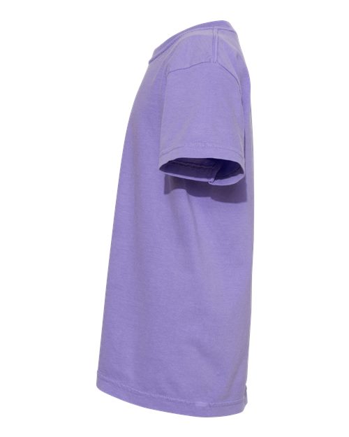 Comfort Colors 9018 Youth Garment-Dyed Heavyweight T-Shirt - Violet - side