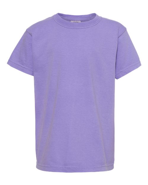 Comfort Colors 9018 Youth Garment-Dyed Heavyweight T-Shirt - Violet - front