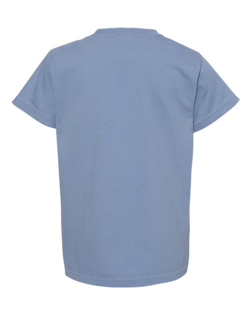 Comfort Colors 9018 Youth Garment-Dyed Heavyweight T-Shirt - Washed Denim - back