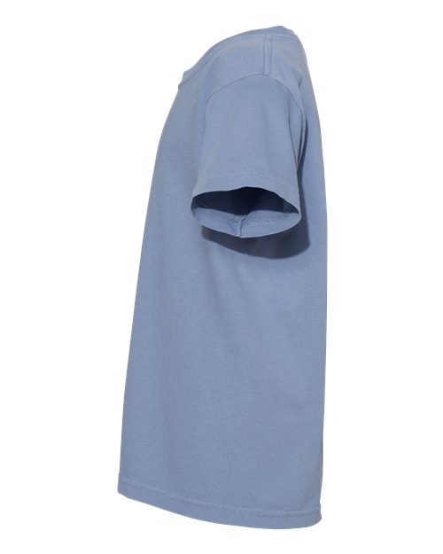 Comfort Colors 9018 Youth Garment-Dyed Heavyweight T-Shirt - Washed Denim - side