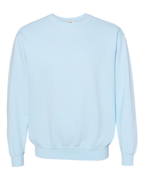 Comfort Colors 1566 Unisex Garment-Dyed Crewneck Sweatshirt - Chambray - front