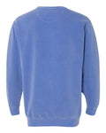 Comfort Colors 1566 Unisex Garment-Dyed Crewneck Sweatshirt - Flo Blue - back