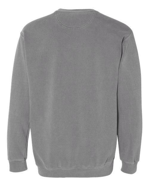 Comfort Colors 1566 Unisex Garment-Dyed Crewneck Sweatshirt - Grey - back