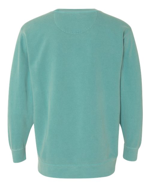 Comfort Colors 1566 Unisex Garment-Dyed Crewneck Sweatshirt - Seafoam - back