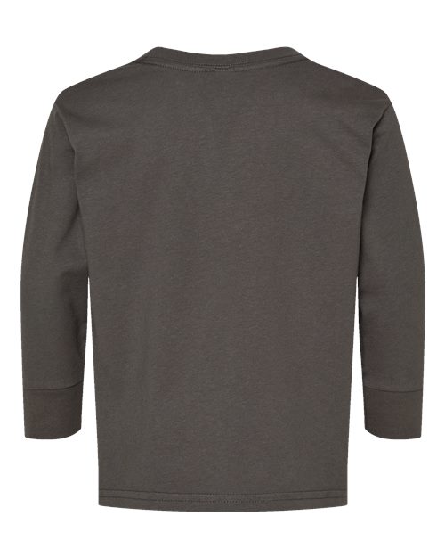 Rabbit Skins 3302 Toddler Fine Jersey Long Sleeve Tee - Charcoal - back