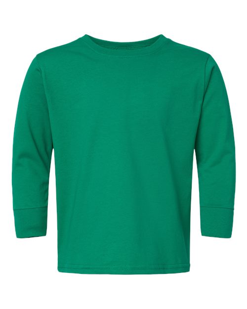 Rabbit Skins 3302 Toddler Fine Jersey Long Sleeve Tee - Kelly - front