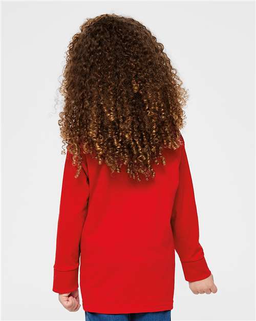 Rabbit Skins 3302 Toddler Fine Jersey Long Sleeve Tee - Red - model back