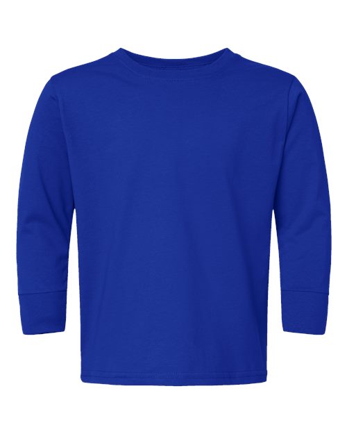 Rabbit Skins 3302 Toddler Fine Jersey Long Sleeve Tee - Royal - front