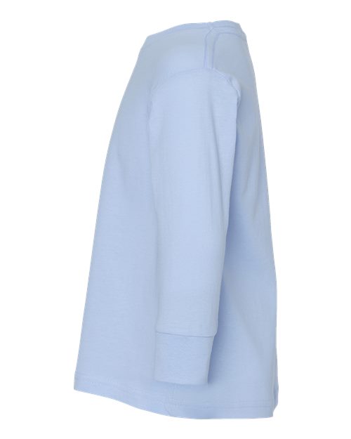 Rabbit Skins 3302 Toddler Fine Jersey Long Sleeve Tee - Light Blue - side